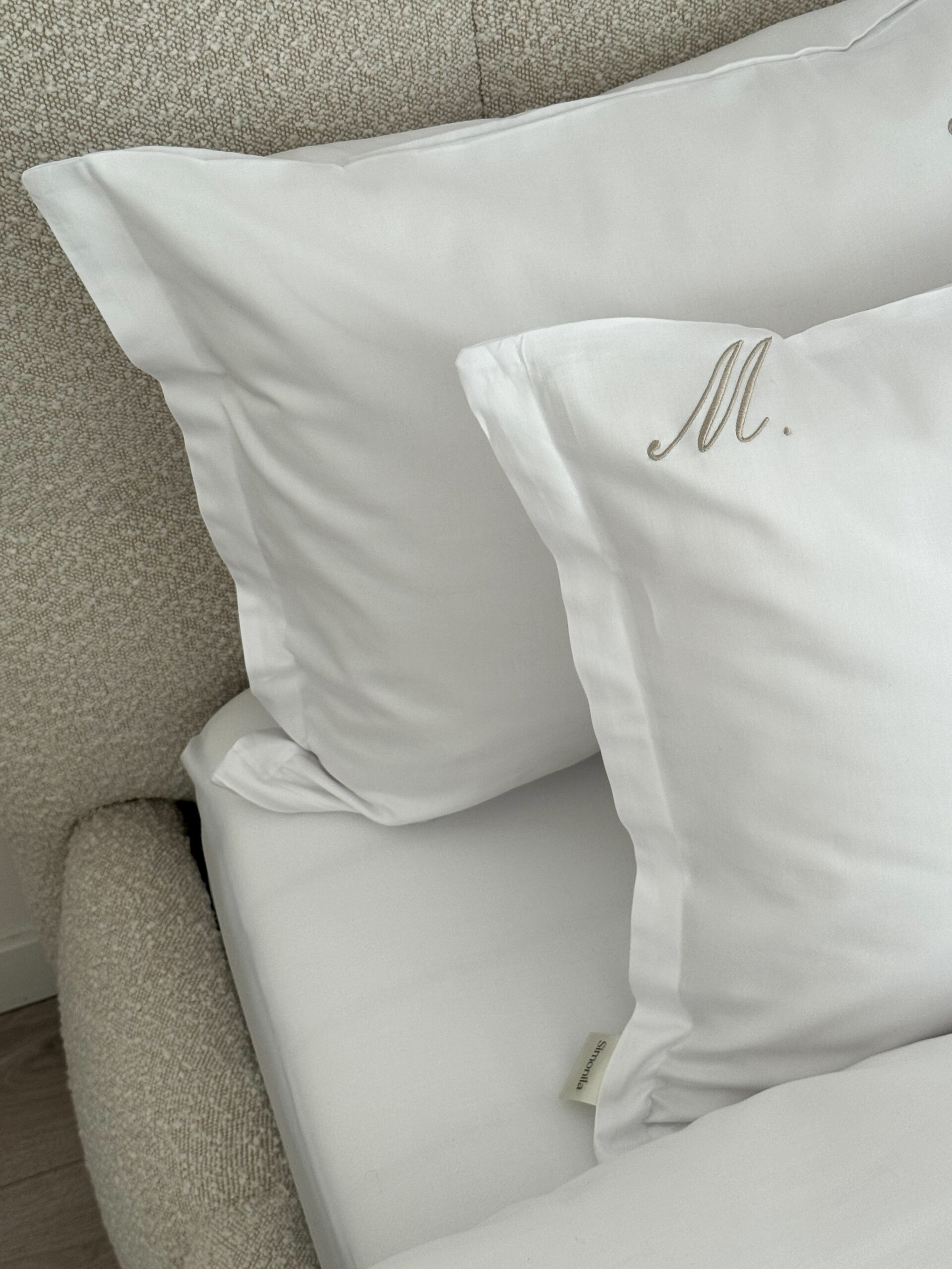 Pościel satynowa Pure personalizowana – biała - obrazek 3